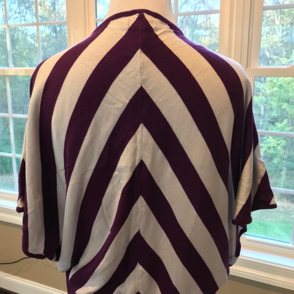 Express maroon and white striped sweater - Picture 2 of 3